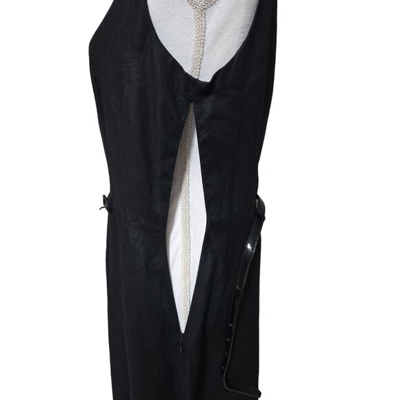 Laundry by Shelli Segal Vintage Linen Dress Size 10 Black Preppy Old Money Chic - Picture 7 of 10
